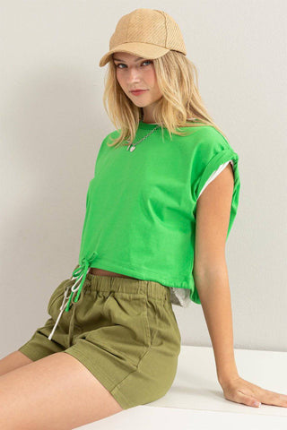 HYFVE Drawstring Hem Crop Top - 1985 the VAULT Boutique