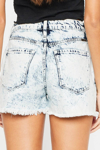 Kancan Full Size Distressed High Waist Denim Shorts - 1985 the VAULT Boutique