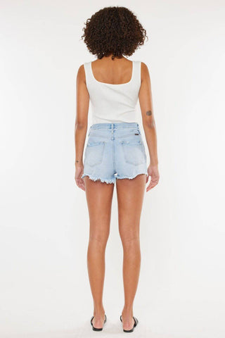 Kancan Distressed Button Fly Denim Shorts - 1985 the VAULT Boutique