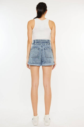 Kancan Ultra High Rise Paperbag Denim Shorts - 1985 the VAULT Boutique