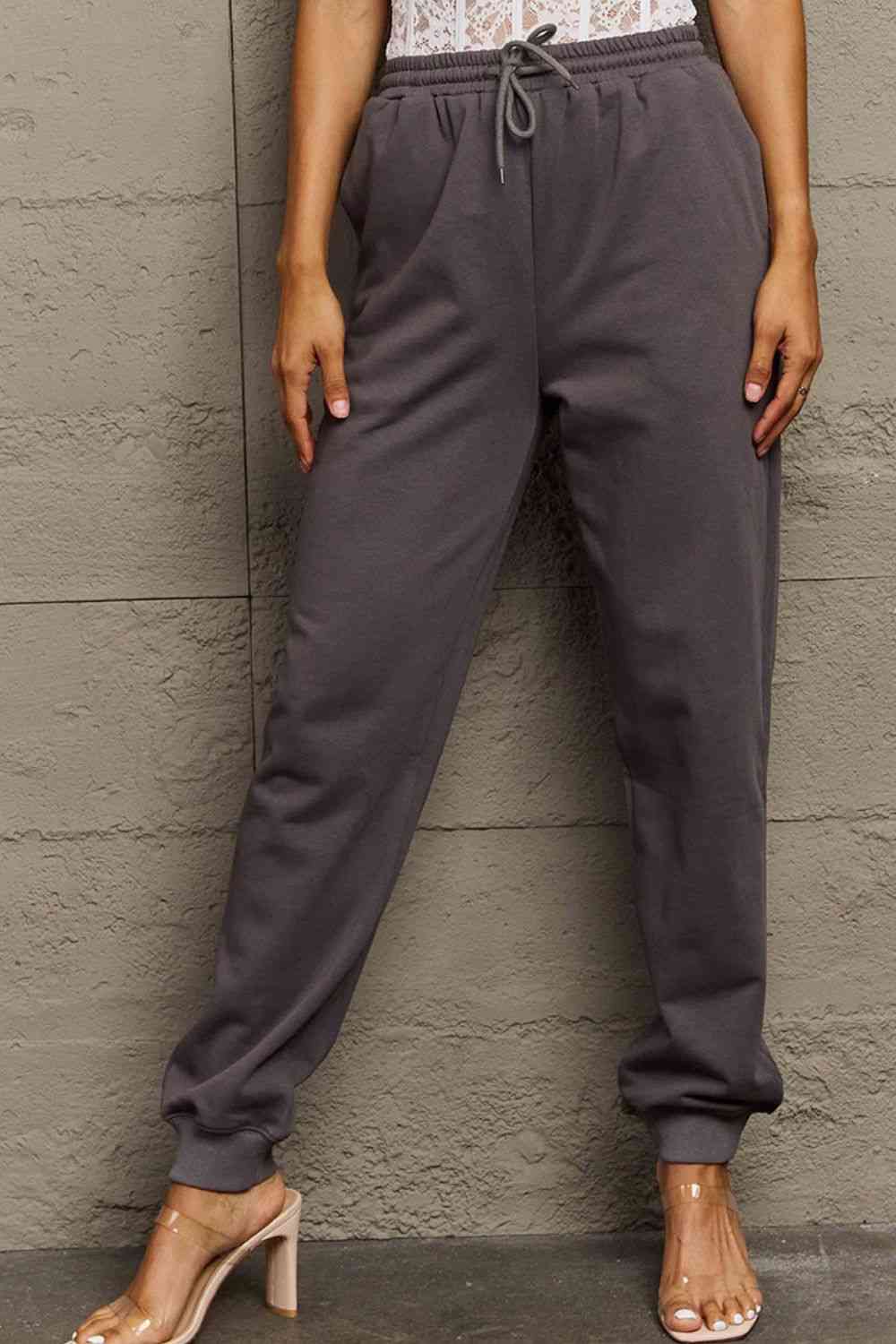 Simply Love Full Size Drawstring Sweatpants - Happily Ever Atchison Shop Co.