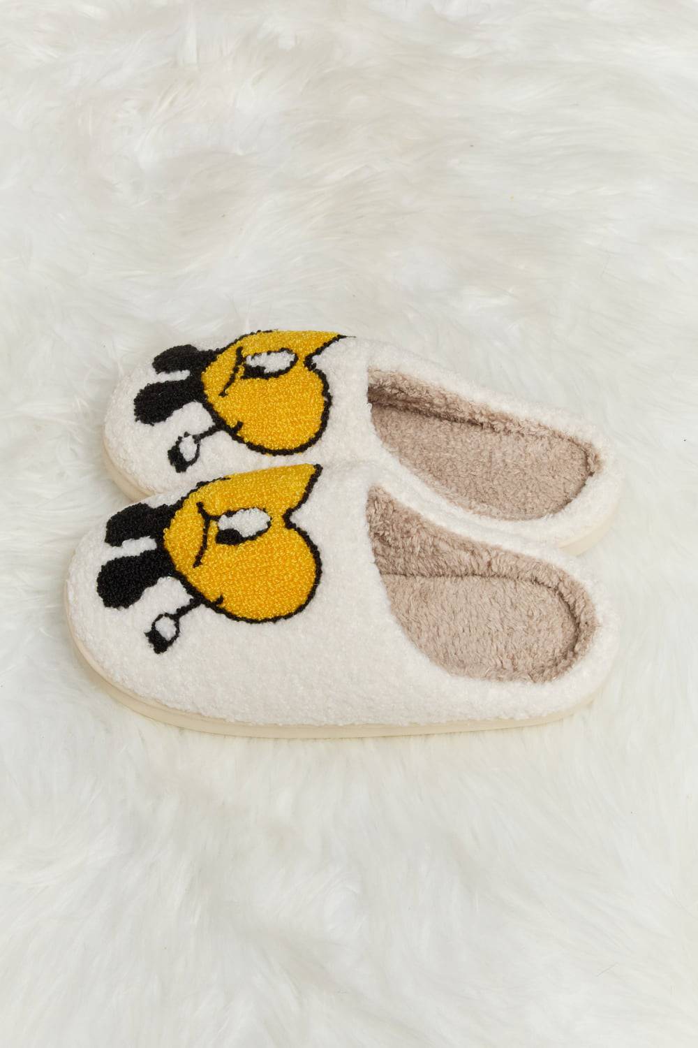 Melody Love Heart Print Plush Slippers - 1985 the VAULT Boutique