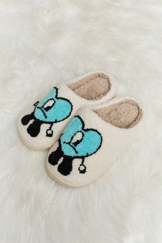 Melody Love Heart Print Plush Slippers - 1985 the VAULT Boutique