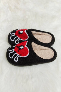 Melody Love Heart Print Plush Slippers - 1985 the VAULT Boutique