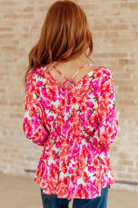 Smile Like You Mean It Floral Peplum - Happily Ever Atchison Shop Co.