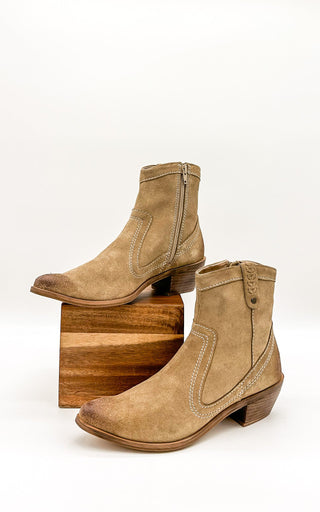 Smithy Suede Ankle Boot in Tan - 1985 the VAULT Boutique