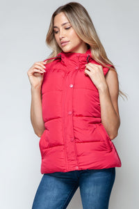 Snobbish Snap and Zip Closure Hooded Vest - Happily Ever Atchison Shop Co.