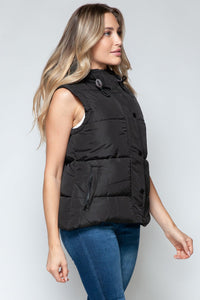 Snobbish Snap and Zip Closure Hooded Vest - Happily Ever Atchison Shop Co.