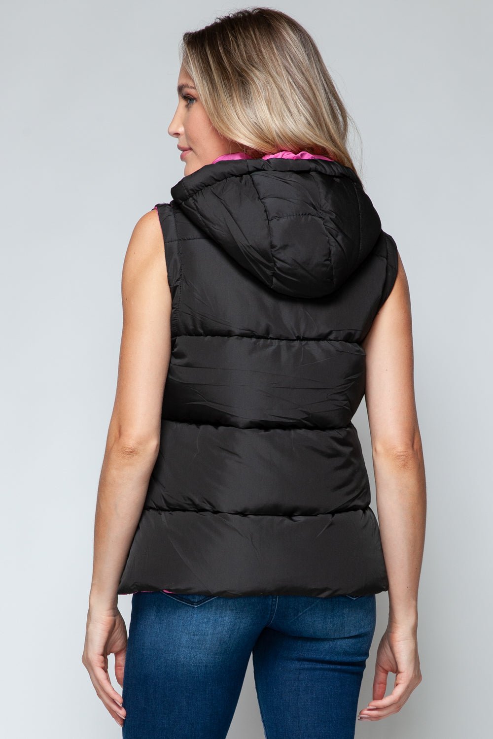 Snobbish Snap and Zip Closure Hooded Vest - Happily Ever Atchison Shop Co.