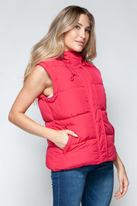 Snobbish Snap and Zip Closure Hooded Vest - Happily Ever Atchison Shop Co.