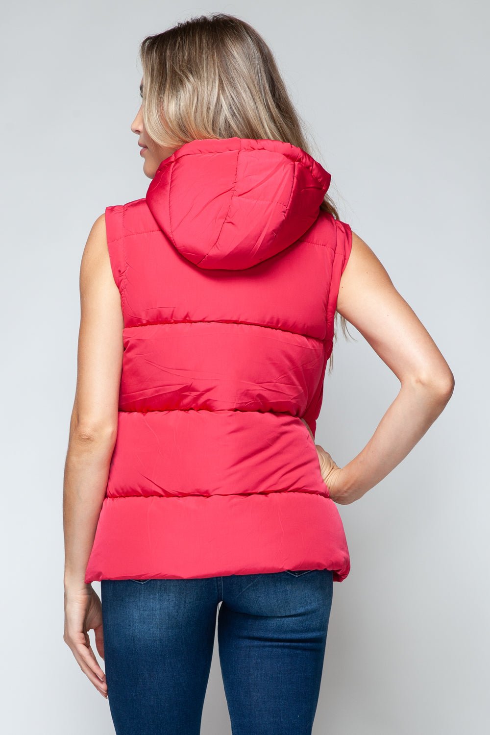 Snobbish Snap and Zip Closure Hooded Vest - Happily Ever Atchison Shop Co.