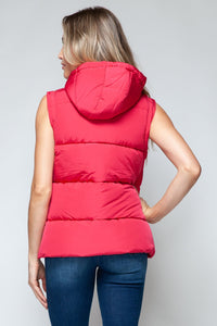 Snobbish Snap and Zip Closure Hooded Vest - Happily Ever Atchison Shop Co.