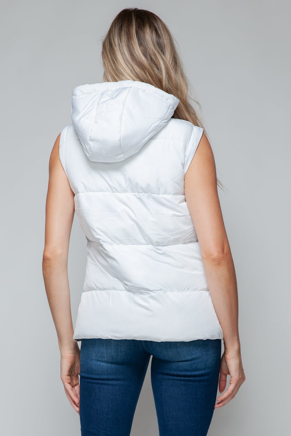 Snobbish Snap and Zip Closure Hooded Vest - Happily Ever Atchison Shop Co.