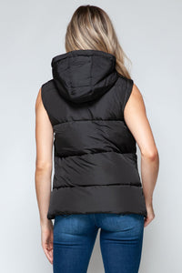 Snobbish Snap and Zip Closure Hooded Vest - Happily Ever Atchison Shop Co.