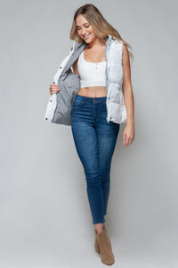 Snobbish Snap and Zip Closure Hooded Vest - Happily Ever Atchison Shop Co.