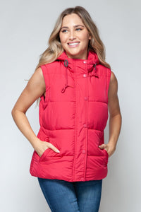 Snobbish Snap and Zip Closure Hooded Vest - Happily Ever Atchison Shop Co.