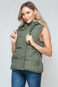 Snobbish Snap and Zip Closure Hooded Vest - Happily Ever Atchison Shop Co.