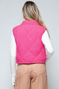 Snobbish Snap Down Quilted Crop Vest - Happily Ever Atchison Shop Co.