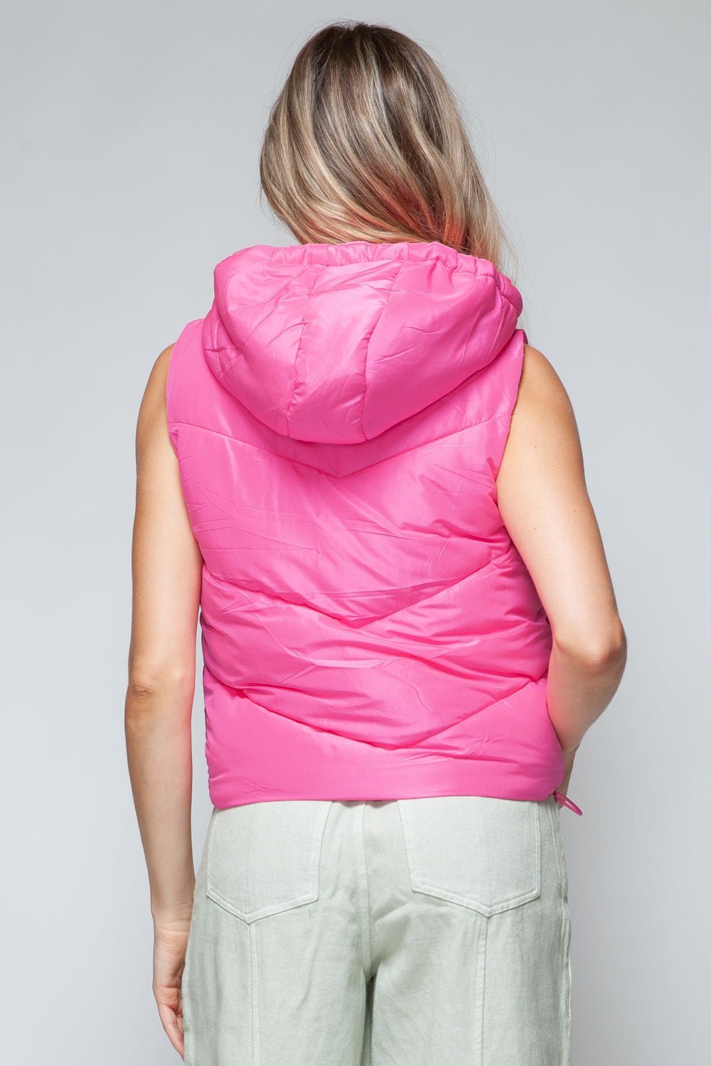 Snobbish Zip Up Quilted Hooded Vest - Happily Ever Atchison Shop Co.