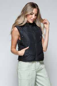 Snobbish Zip Up Quilted Hooded Vest - Happily Ever Atchison Shop Co.