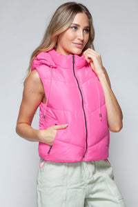 Snobbish Zip Up Quilted Hooded Vest - Happily Ever Atchison Shop Co.