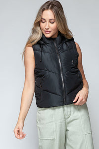 Snobbish Zip Up Quilted Hooded Vest - Happily Ever Atchison Shop Co.