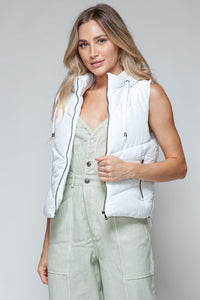 Snobbish Zip Up Quilted Hooded Vest - Happily Ever Atchison Shop Co.