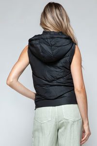 Snobbish Zip Up Quilted Hooded Vest - Happily Ever Atchison Shop Co.