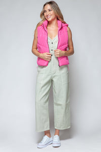 Snobbish Zip Up Quilted Hooded Vest - Happily Ever Atchison Shop Co.