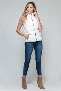 Snobbish Zip Up Turtleneck Vest with Pockets - Happily Ever Atchison Shop Co.