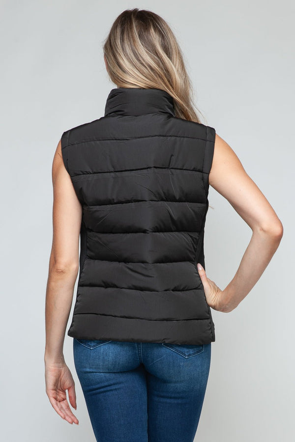 Snobbish Zip Up Turtleneck Vest with Pockets - Happily Ever Atchison Shop Co.