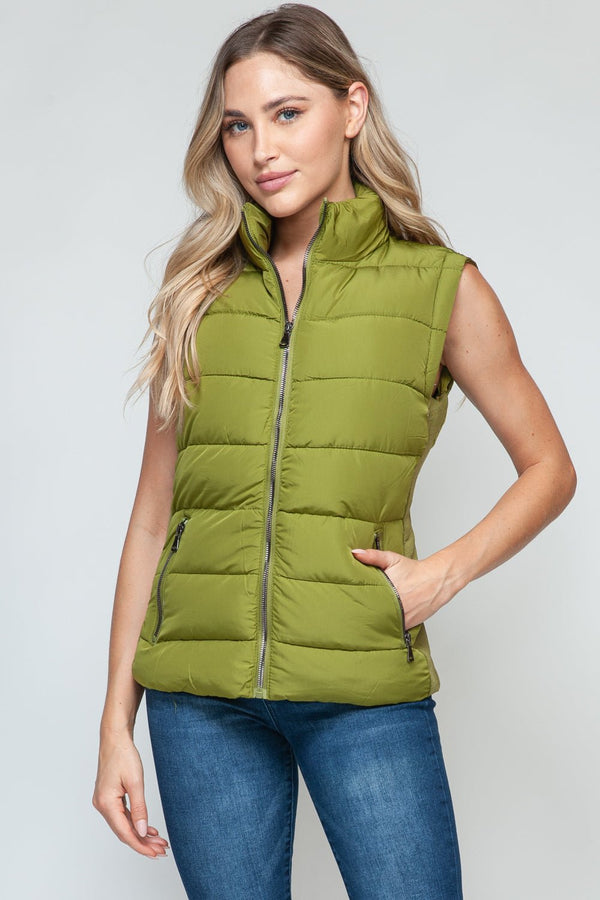 Snobbish Zip Up Turtleneck Vest with Pockets - Happily Ever Atchison Shop Co.