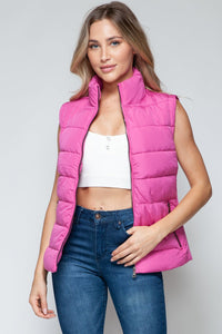 Snobbish Zip Up Turtleneck Vest with Pockets - Happily Ever Atchison Shop Co.