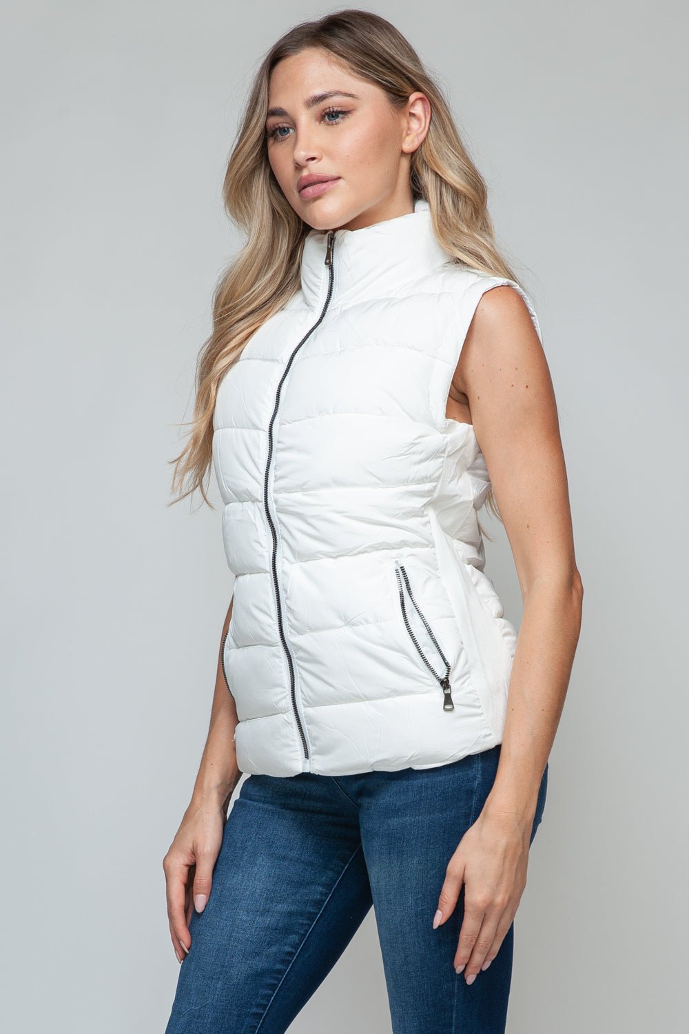 Snobbish Zip Up Turtleneck Vest with Pockets - Happily Ever Atchison Shop Co.