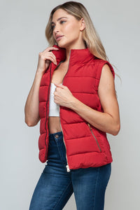 Snobbish Zip Up Turtleneck Vest with Pockets - Happily Ever Atchison Shop Co.