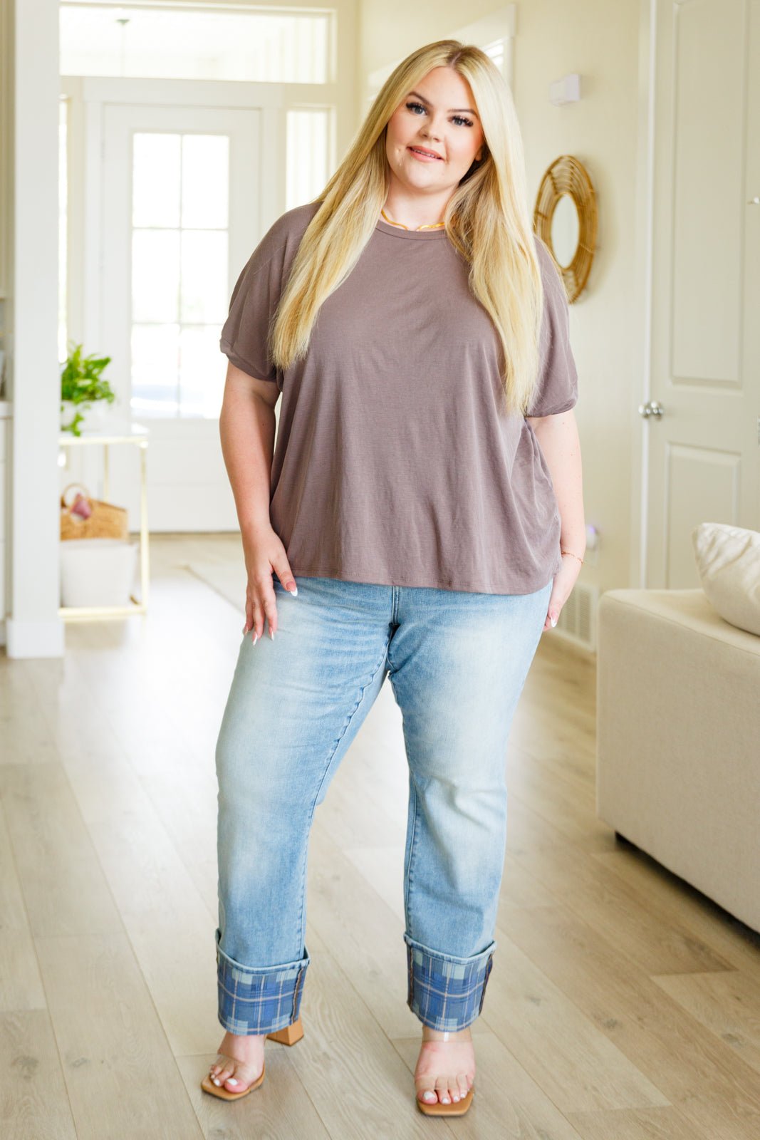 So Good Relaxed Fit Top in Mocha - Happily Ever Atchison Shop Co.