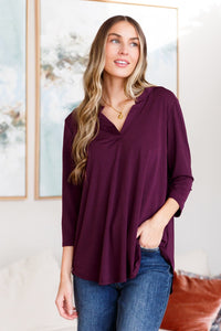 So Outstanding Top in Dark Magenta - Happily Ever Atchison Shop Co.