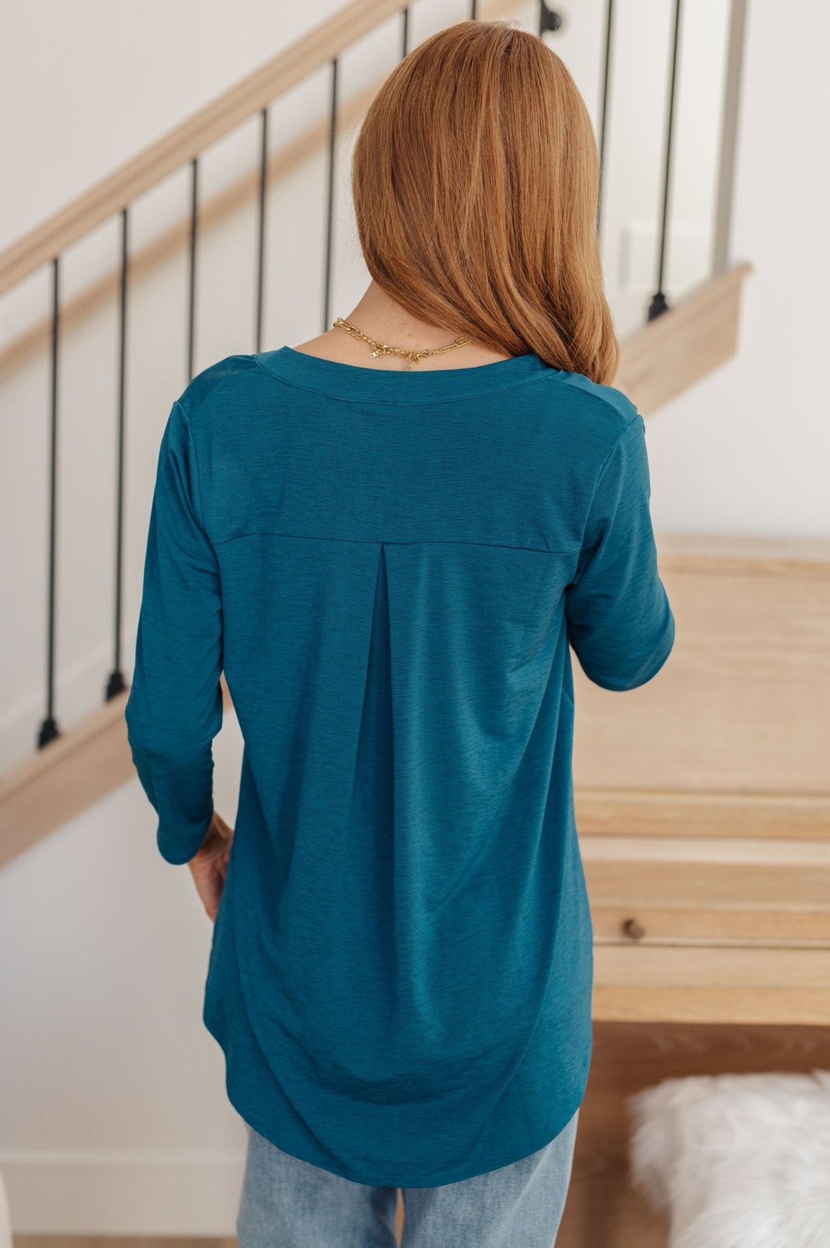 So Outstanding Top in Teal - Happily Ever Atchison Shop Co.