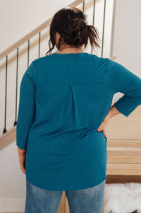 So Outstanding Top in Teal - Happily Ever Atchison Shop Co.