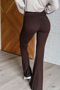 Stamina Stride Flare Leggings in Espresso - Happily Ever Atchison Shop Co.