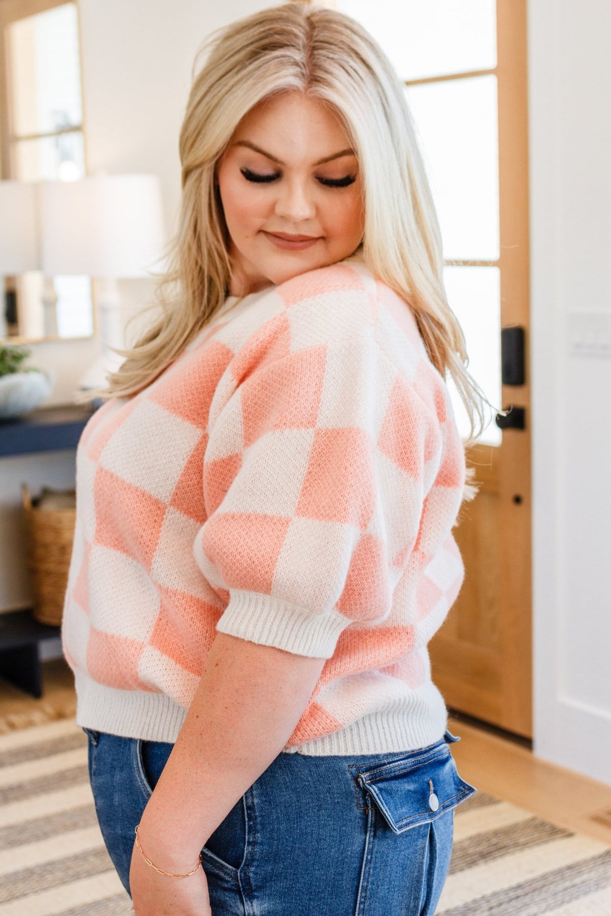 Start Me Up Checkered Sweater - Happily Ever Atchison Shop Co.