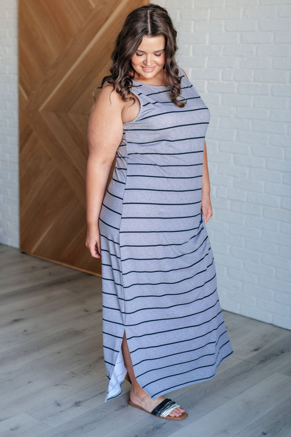 Still Got It Sleeveless Maxi In Gray - Happily Ever Atchison Shop Co.