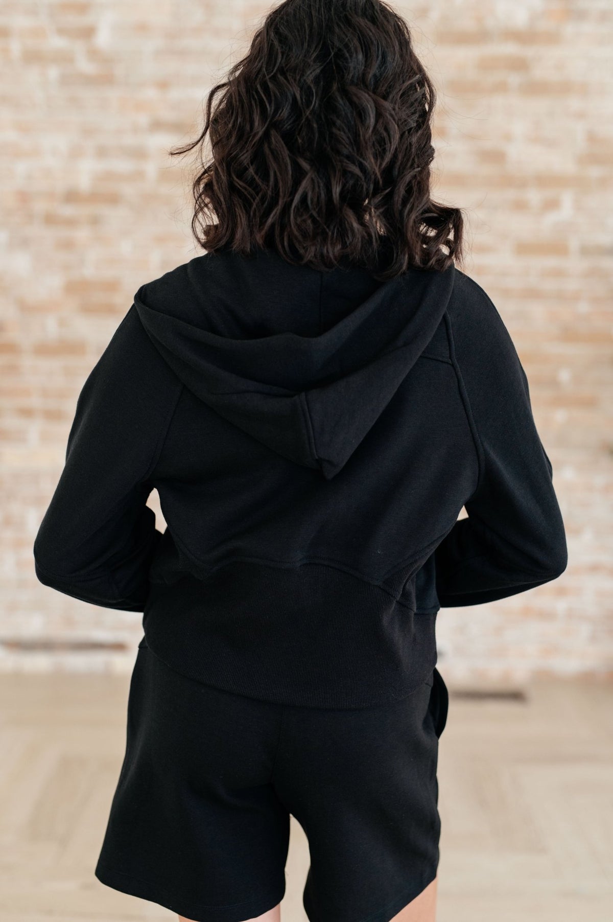 Sun or Shade Zip Up Jacket in Black - Happily Ever Atchison Shop Co.