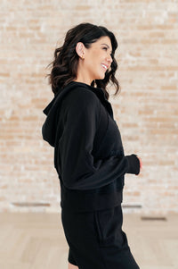 Sun or Shade Zip Up Jacket in Black - Happily Ever Atchison Shop Co.