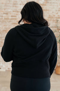 Sun or Shade Zip Up Jacket in Black - Happily Ever Atchison Shop Co.