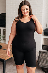 Sun Salutations Body Suit in Black - Happily Ever Atchison Shop Co.