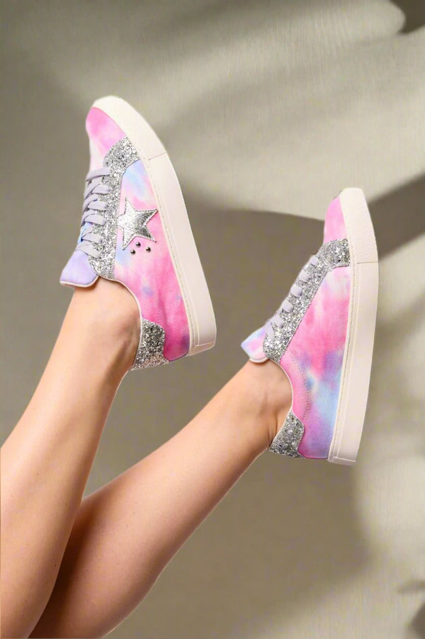 Supernova Sneakers in Pastel Tie Dye - Happily Ever Atchison Shop Co.