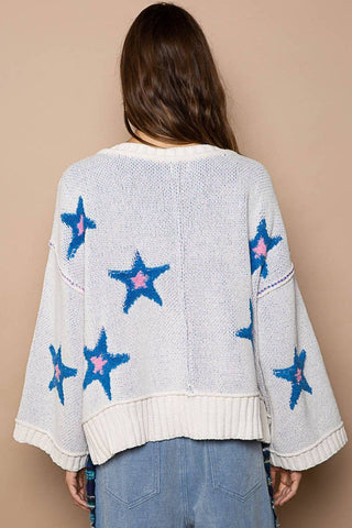 POL Long Sleeve Star Patch Sweater - 1985 the VAULT Boutique