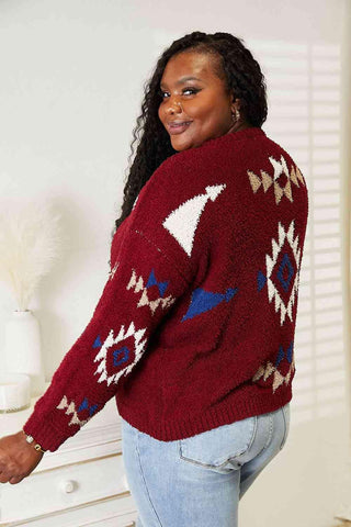 HEYSON Full Size Aztec Soft Fuzzy Sweater - 1985 the VAULT Boutique