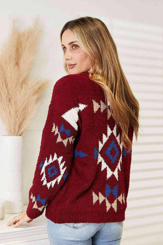 HEYSON Full Size Aztec Soft Fuzzy Sweater - 1985 the VAULT Boutique